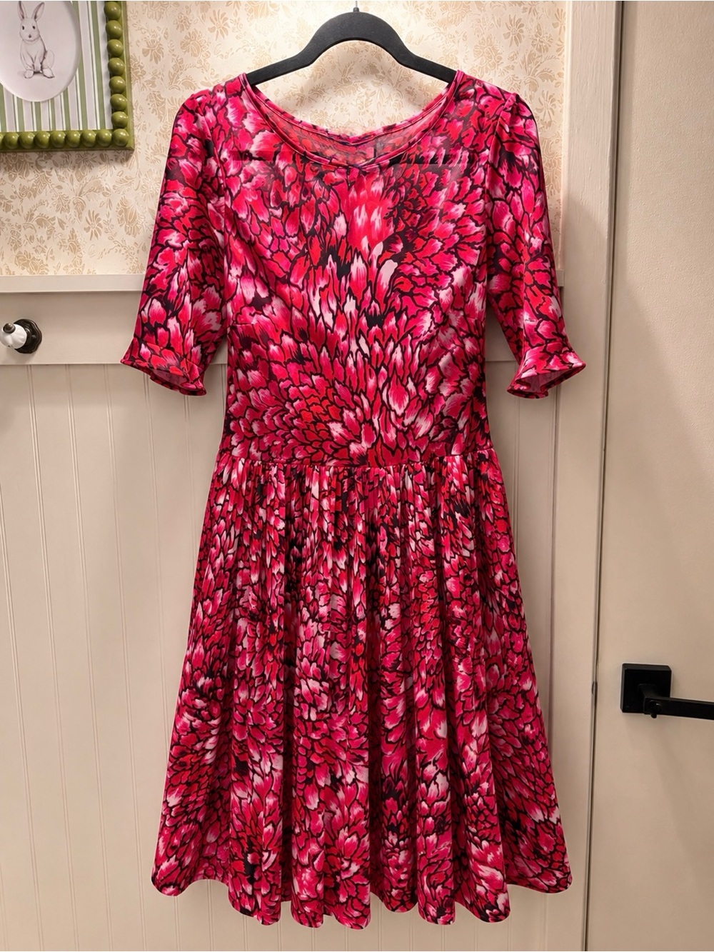Isani for Target Pink Floral Fit & Flare Dress Size Large